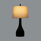 Brompton Table Lamp With Grey Linen Shade