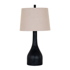 Brompton Table Lamp With Grey Linen Shade