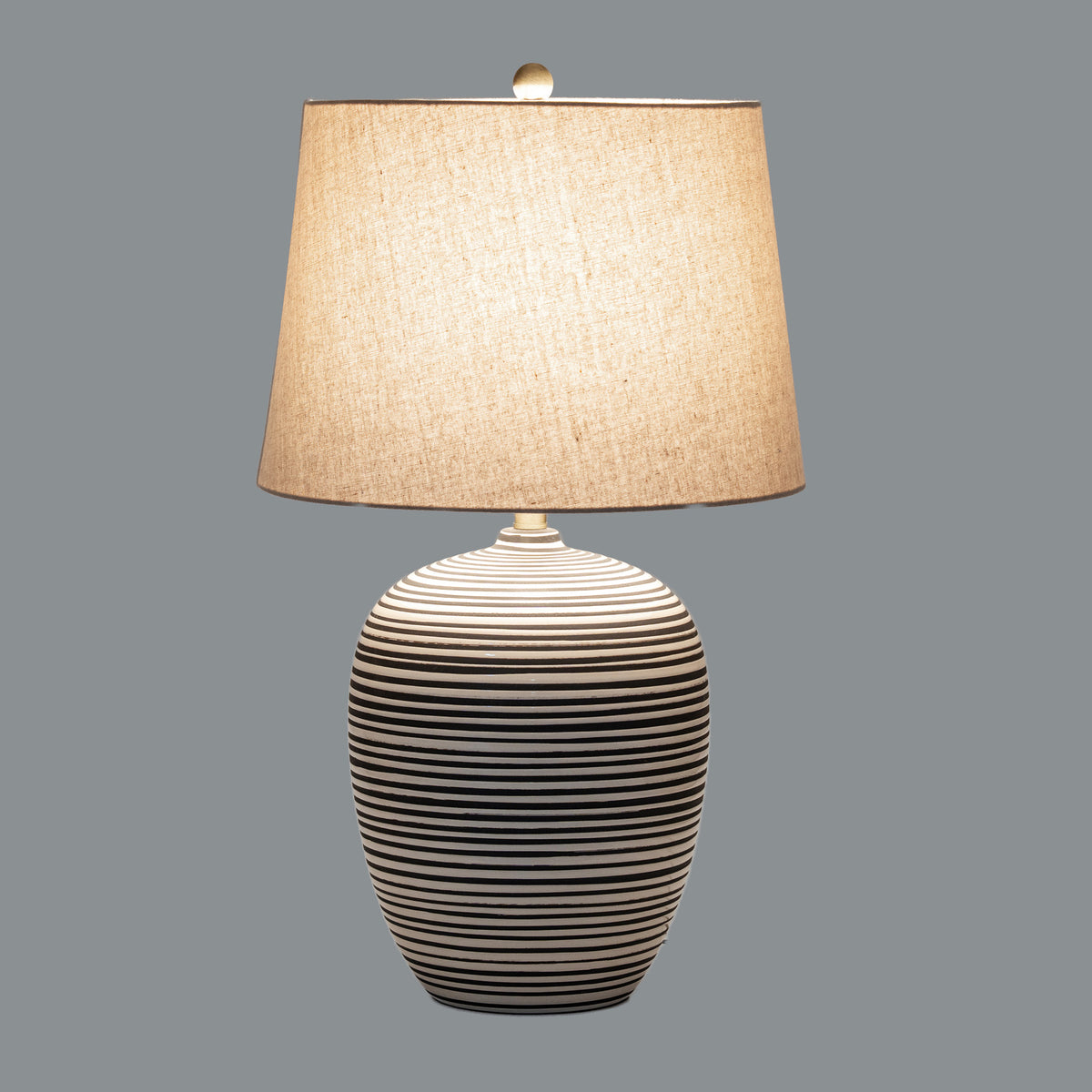 Harbour Ceramic Table Lamp With Linen Shade