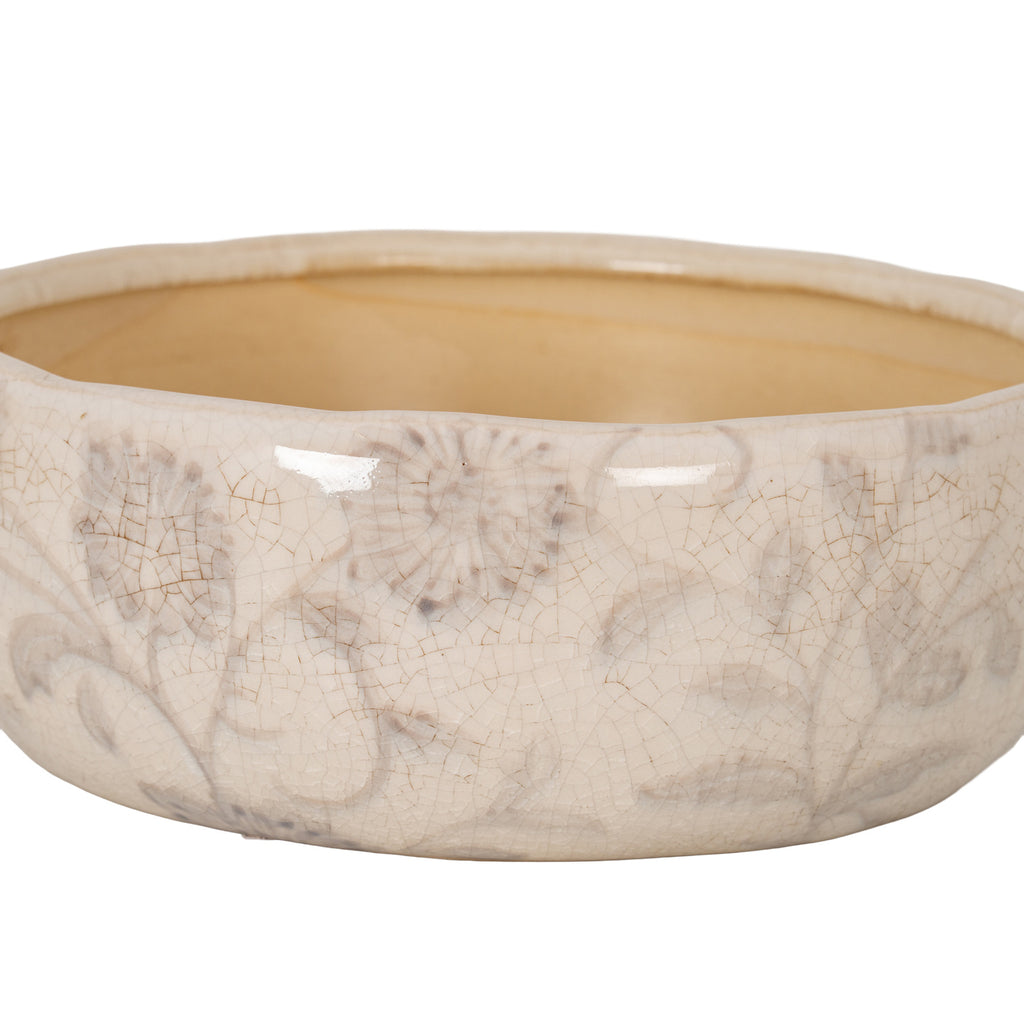 Small Grey Aster Ceramic Bowl Pot