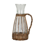 Briar Collection Glass And Wicker Carafe With Handle