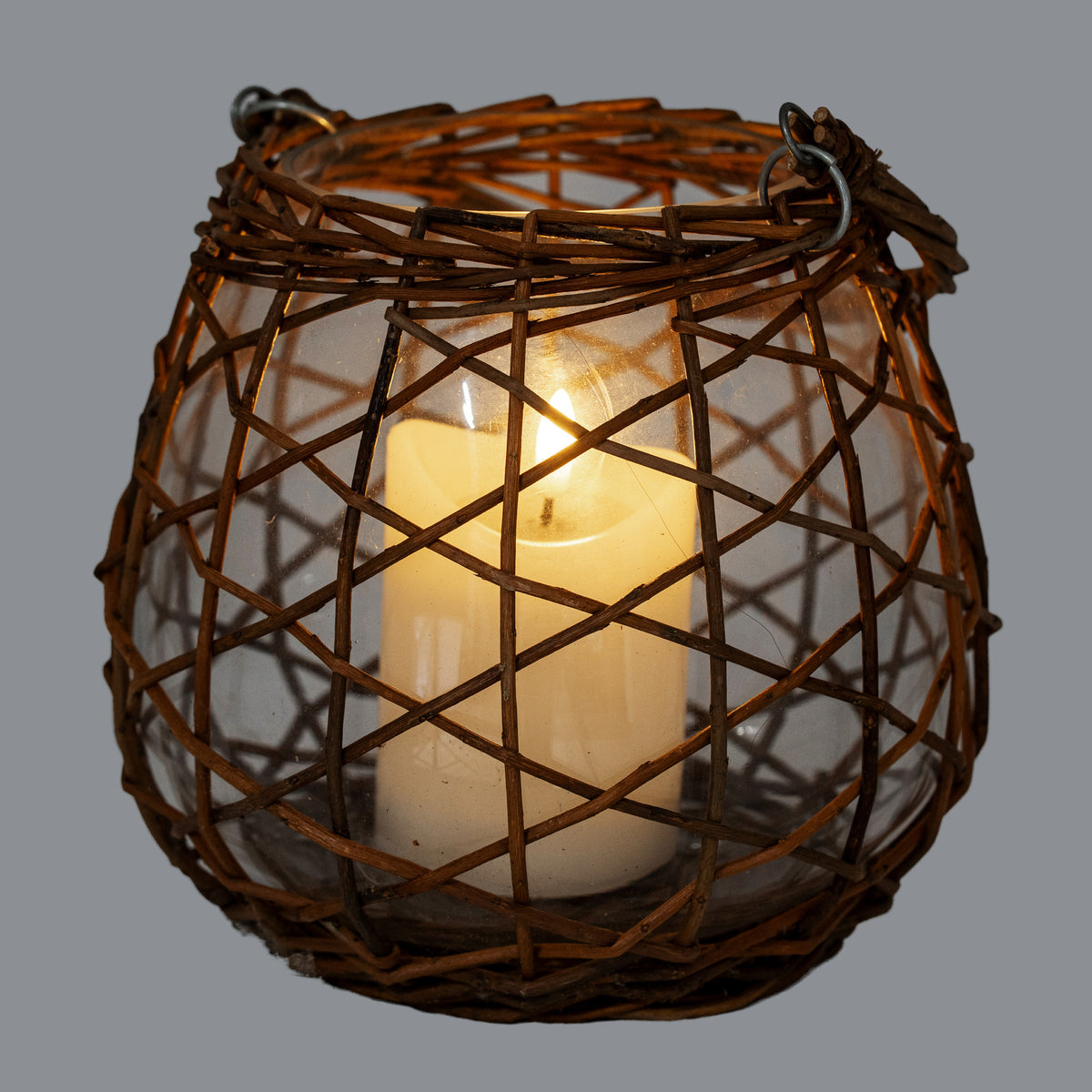 Briar Collection Large Wicker Lace Lantern
