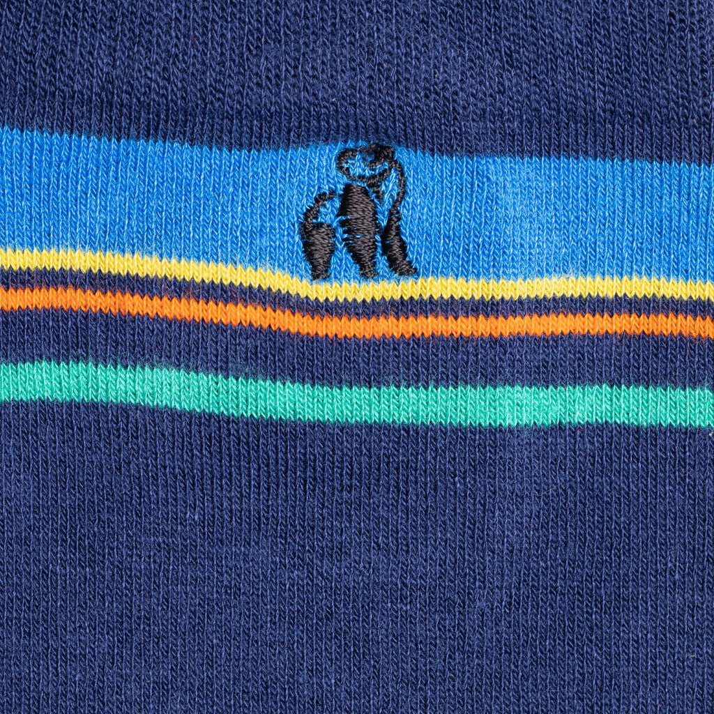 Royal Blue Multi Stripe Bamboo-Blend Socks