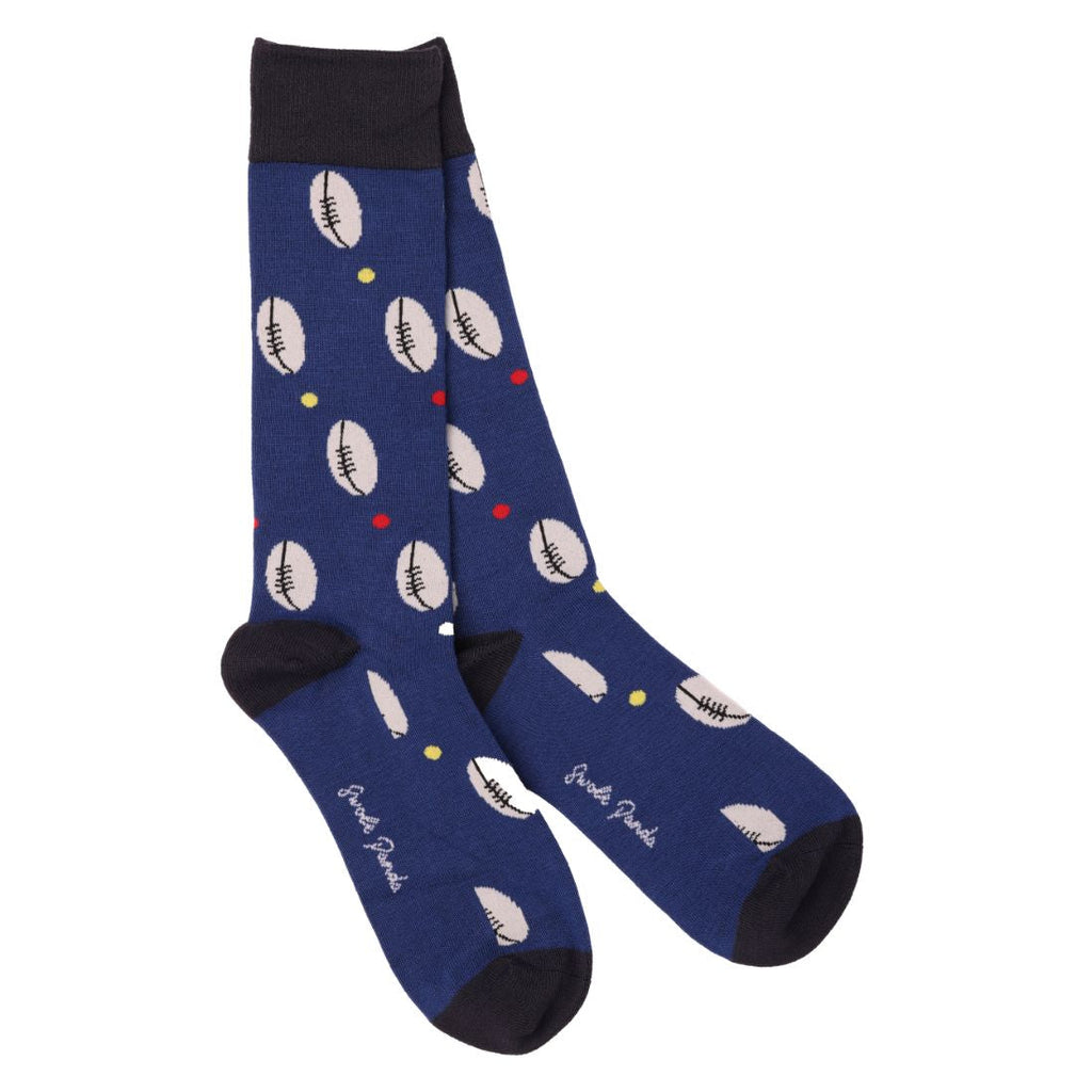 Rugby Ball Bamboo-Blend Socks