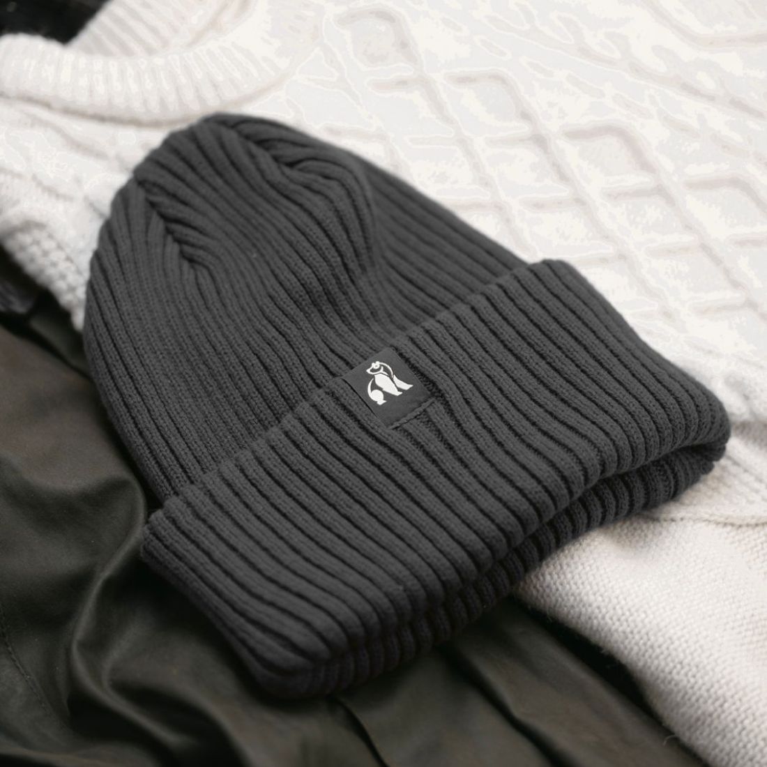 Black Organic Cotton Beanie