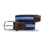 White Fine Stripe Recycled Woven Belt