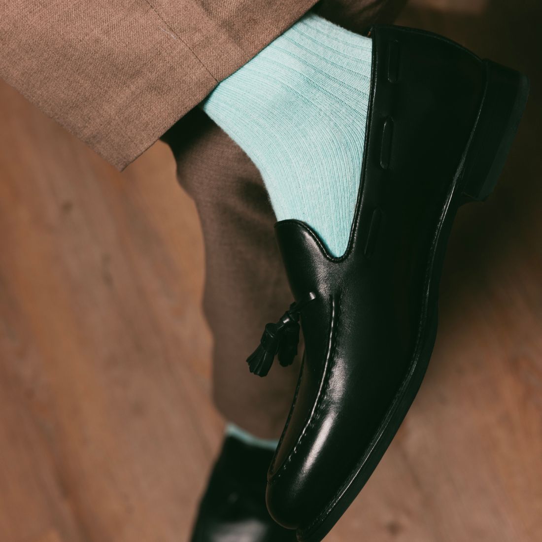 Mint Bamboo-Blend Socks