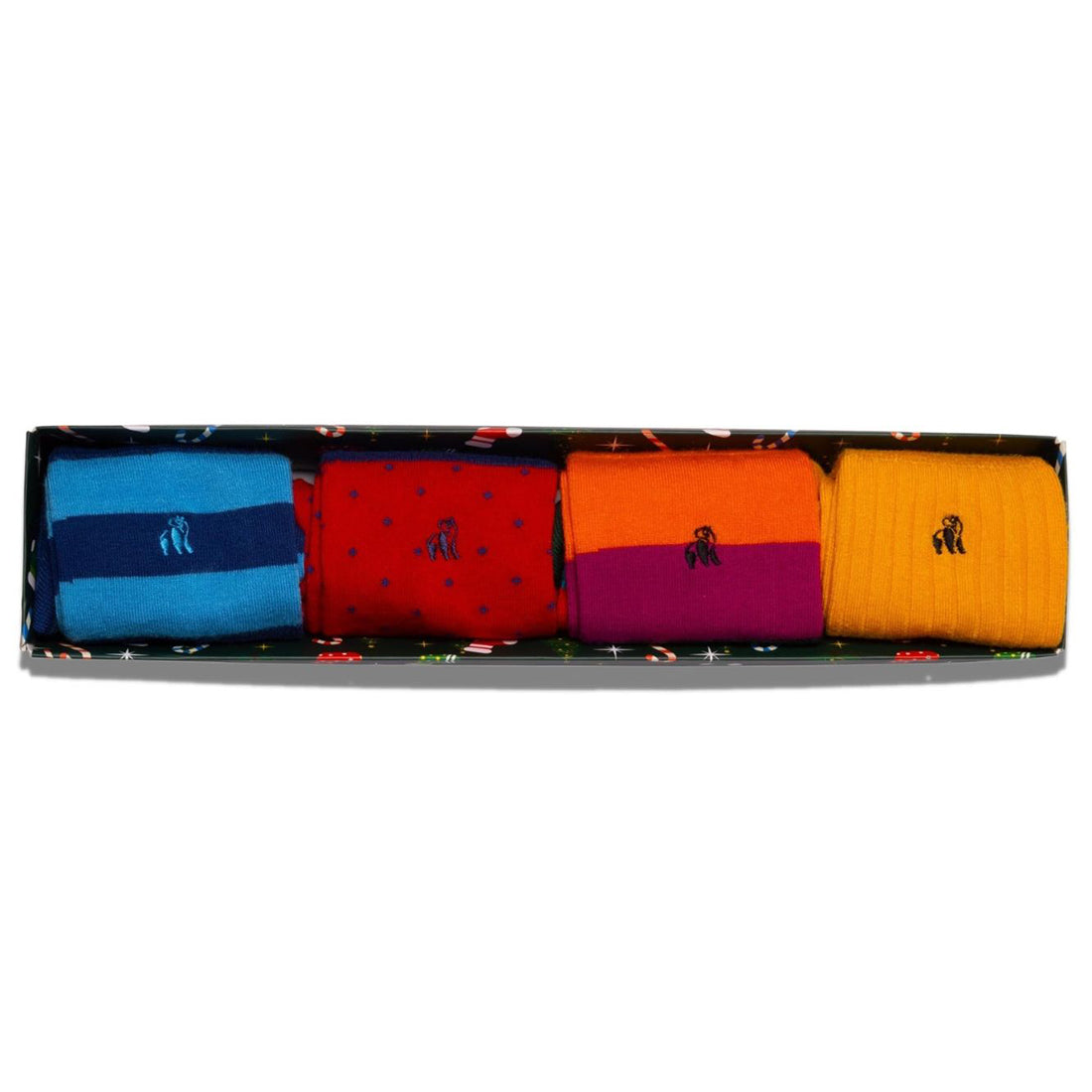 Red Bamboo-Blend Sock Gift Box, 4 Pairs