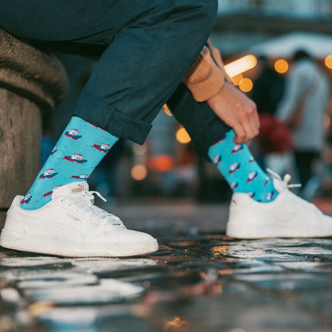 Motor Boat Bamboo-Blend Socks