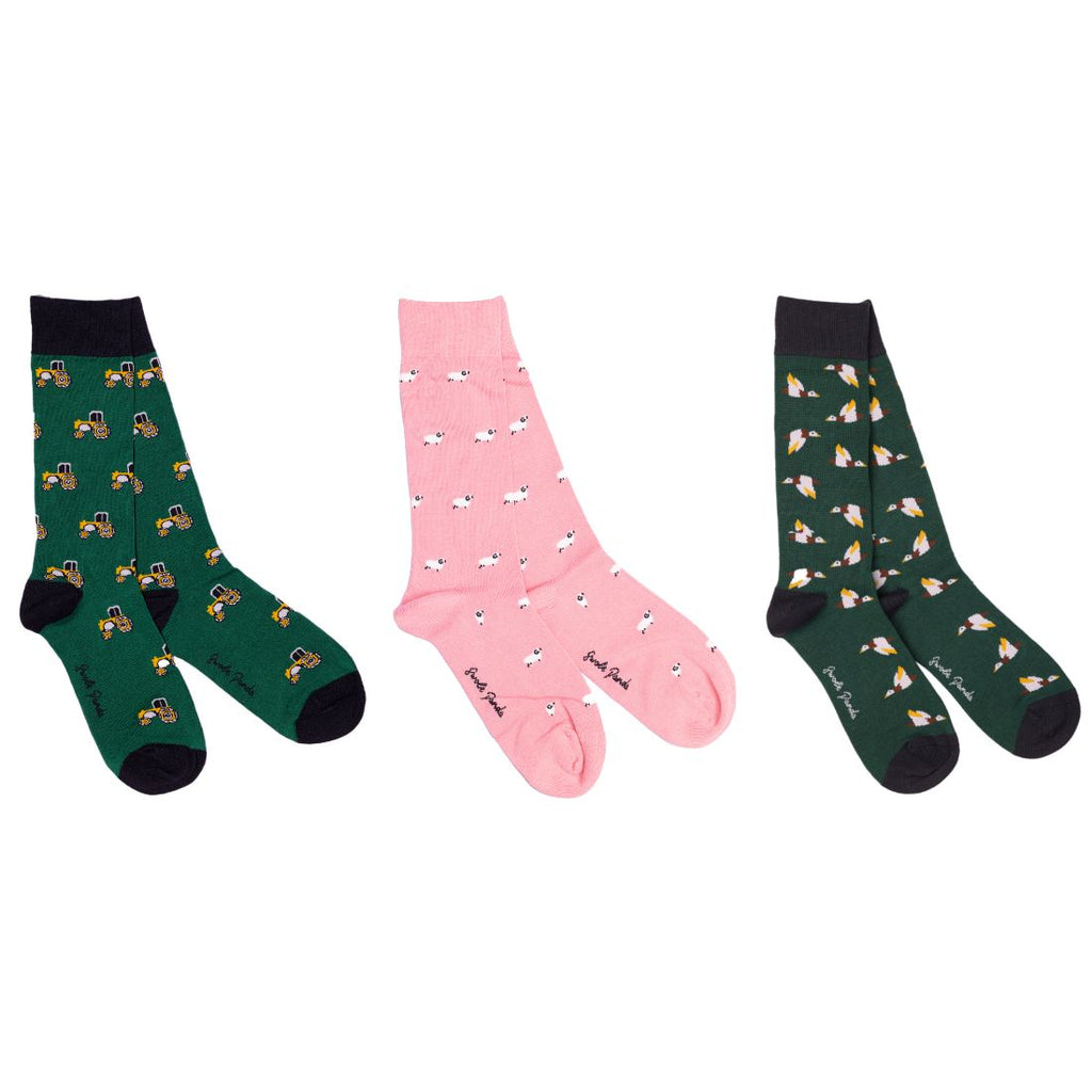 Farm Bamboo-Blend Sock Gift Box, 3 Pairs
