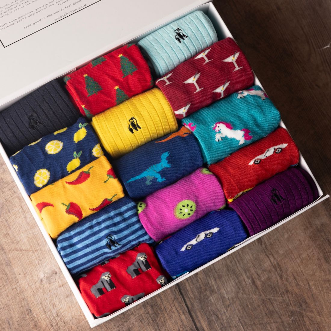 Build Your Own Bamboo-Blend Sock Gift Box, 15 Pairs