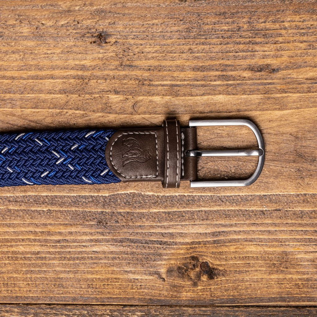 Navy & White Dot Recycled Woven Belt