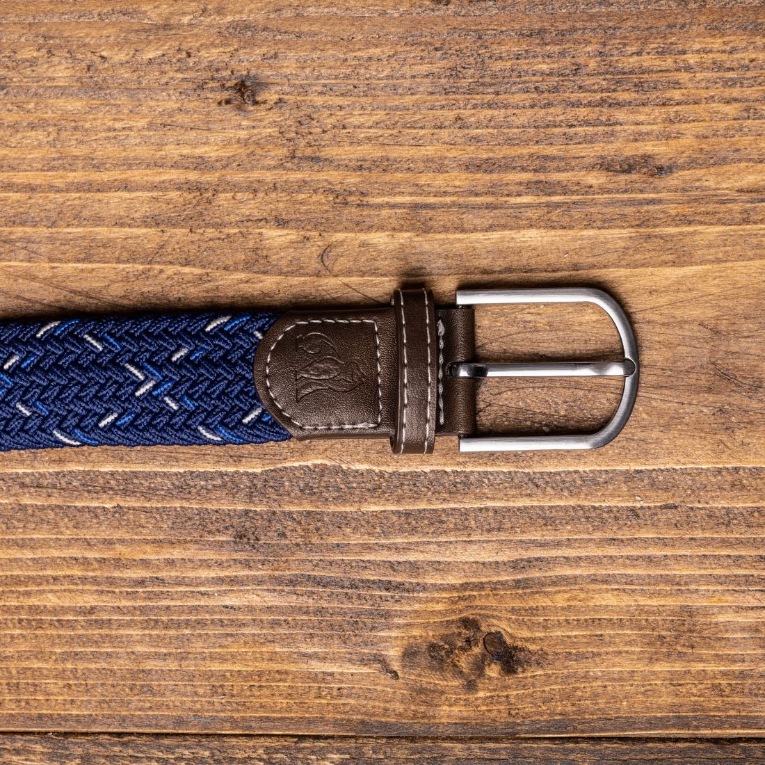Navy & White Dot Recycled Woven Belt