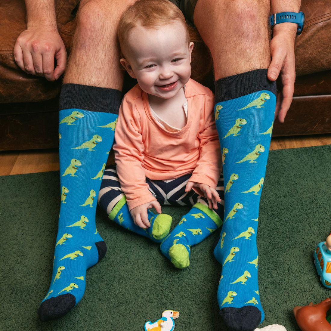 Children's T-Rex Bamboo-Blend Socks