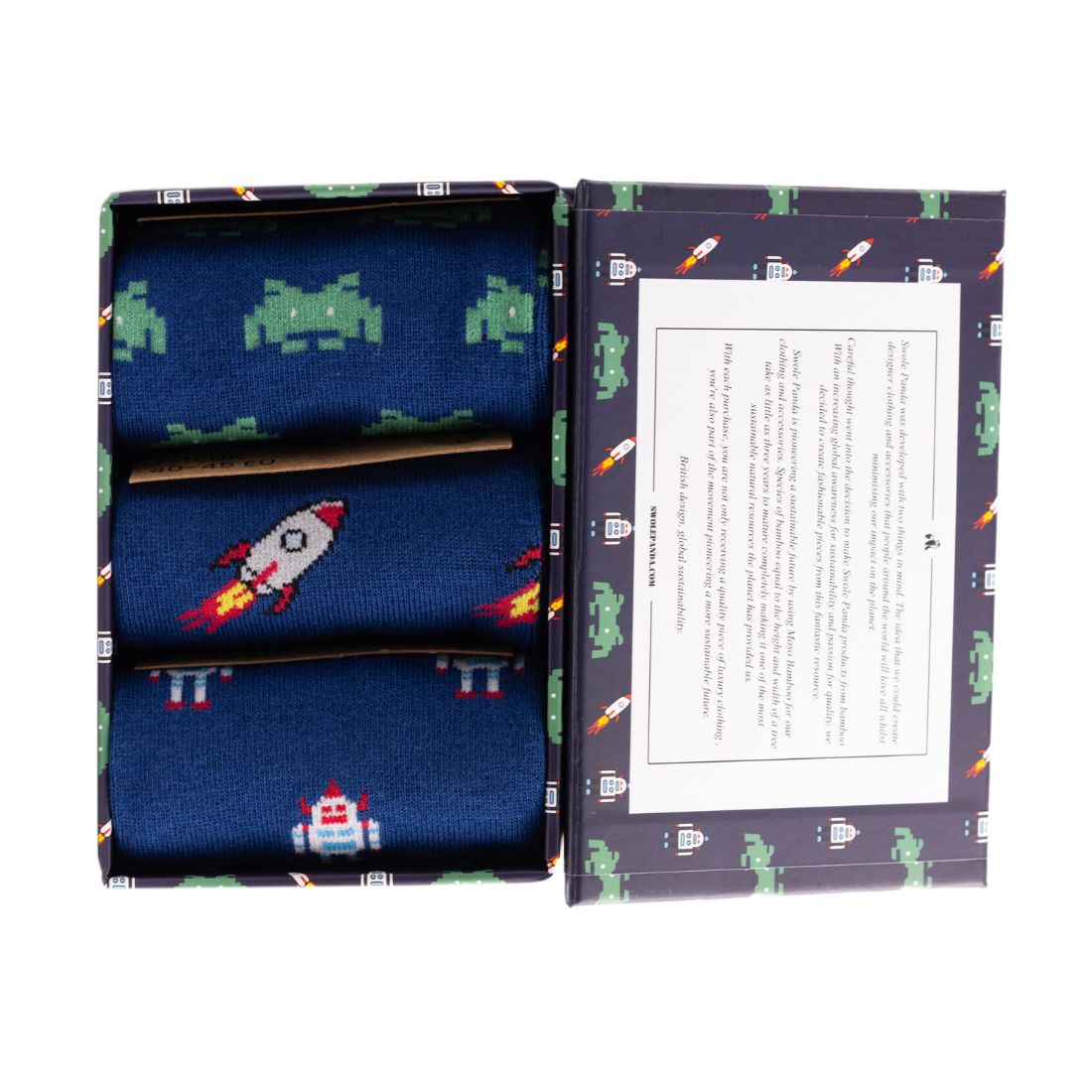 Outer Space Bamboo-Blend Sock Gift Box, 3 Pairs