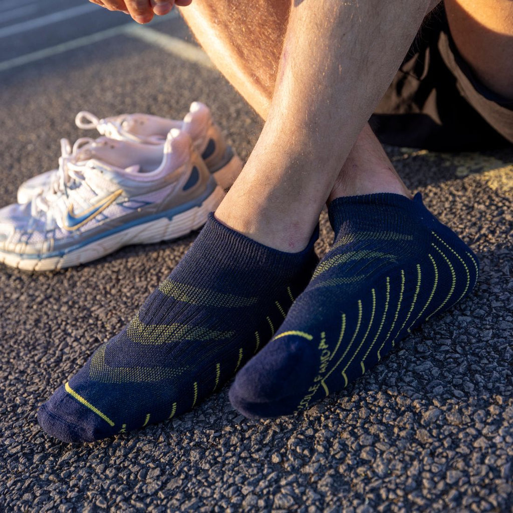 Navy Bamboo-Blend Performance Trainer Socks