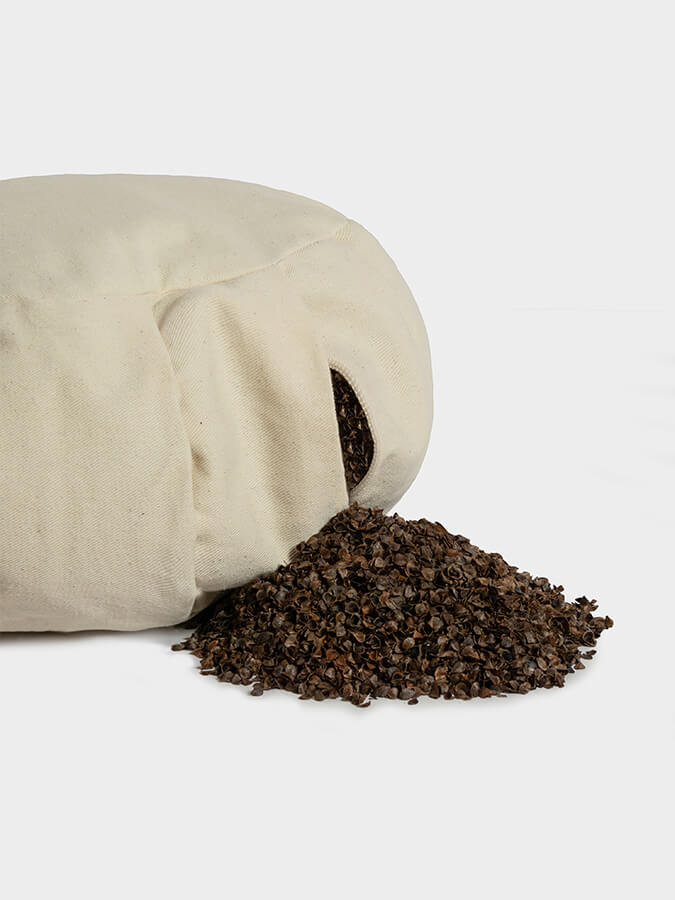 Yoga Studio EU Organic Buckwheat Zafu Crescent Linen Cushion