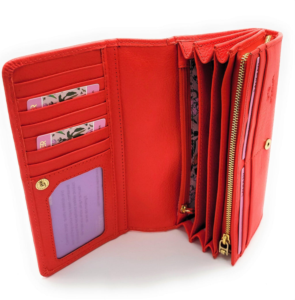 SADDLER BONNIE Real Leather Designer RFID Multi-section Purse | Gift Boxed