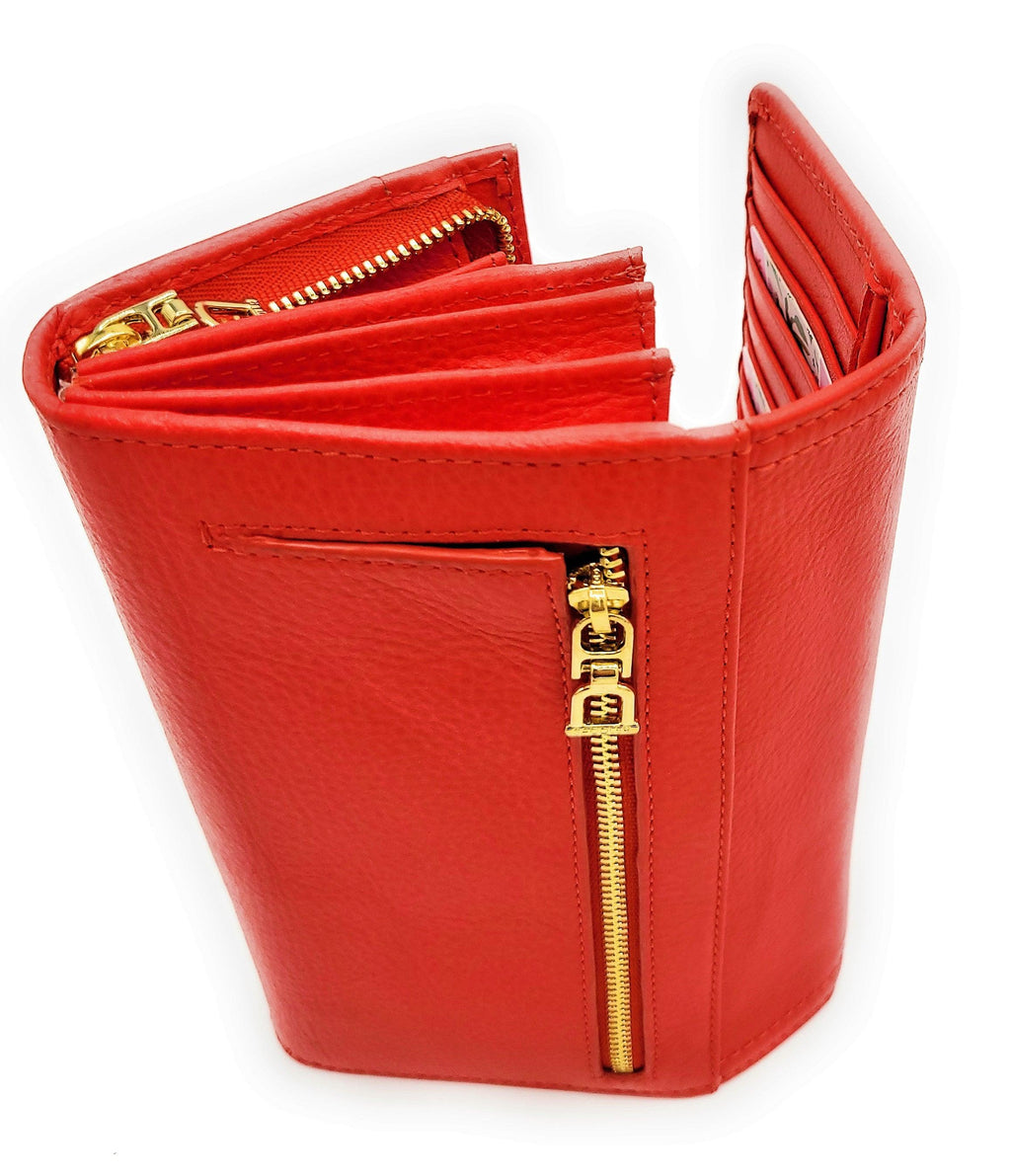 SADDLER BONNIE Real Leather Designer RFID Multi-section Purse | Gift Boxed