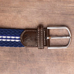 White Fine Stripe Recycled Woven Belt