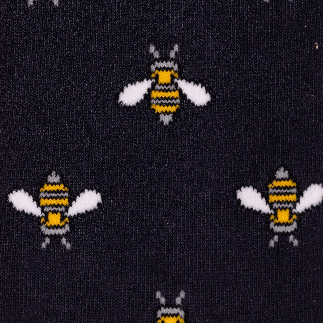 Navy Bumblebee Comfort Cuff Bamboo-Blend Socks