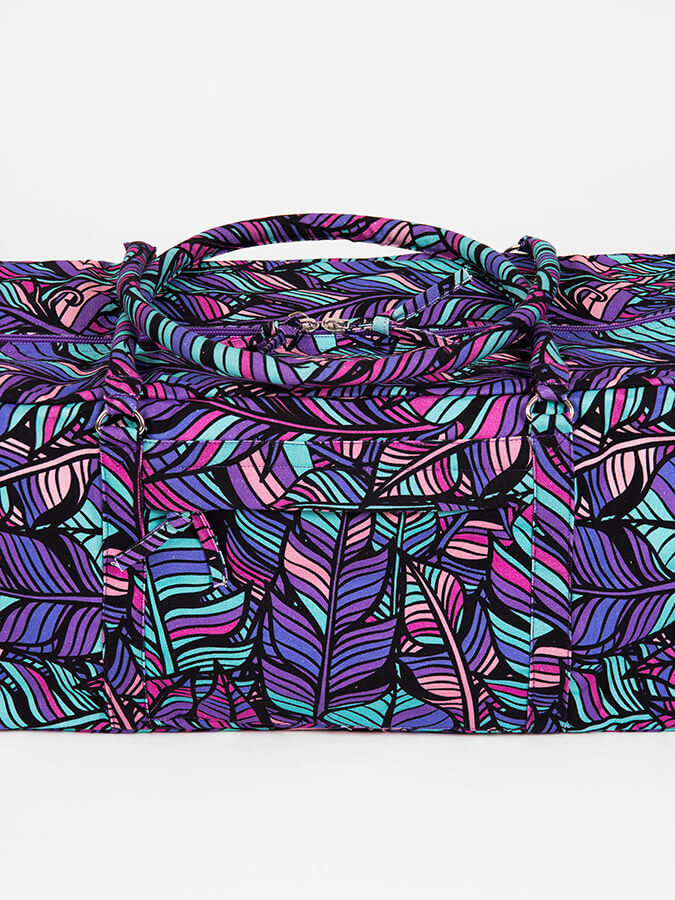 Yoga Studio GOTS Organic Cotton Designed Yoga Equipment Kit Bag, Floral Collection