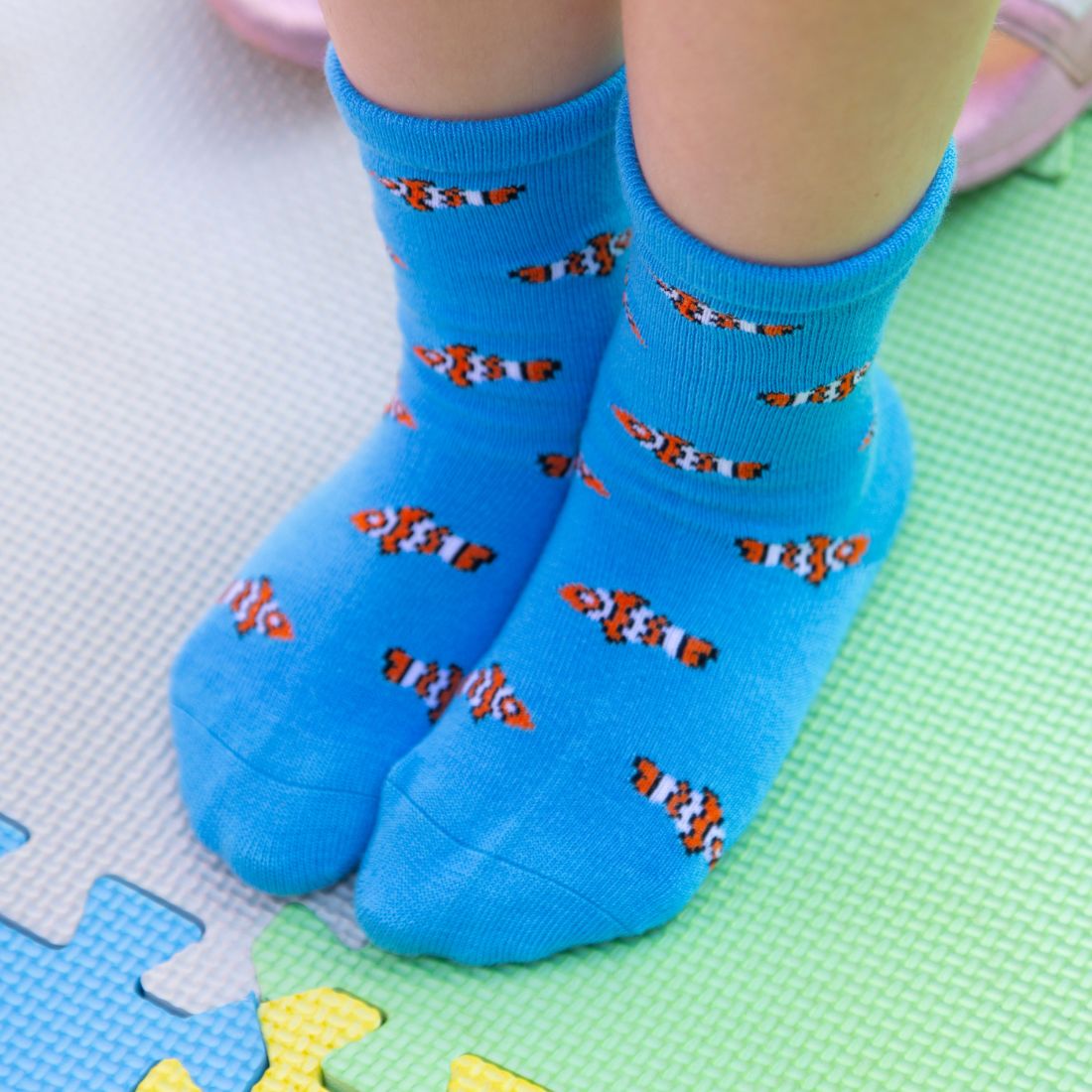 Clown Fish Matching Bamboo-Blend Sock Set, Adult & Child
