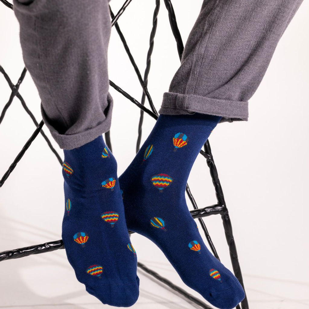 Hot Air Balloon Bamboo-Blend Socks