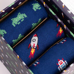 Outer Space Bamboo-Blend Sock Gift Box, 3 Pairs