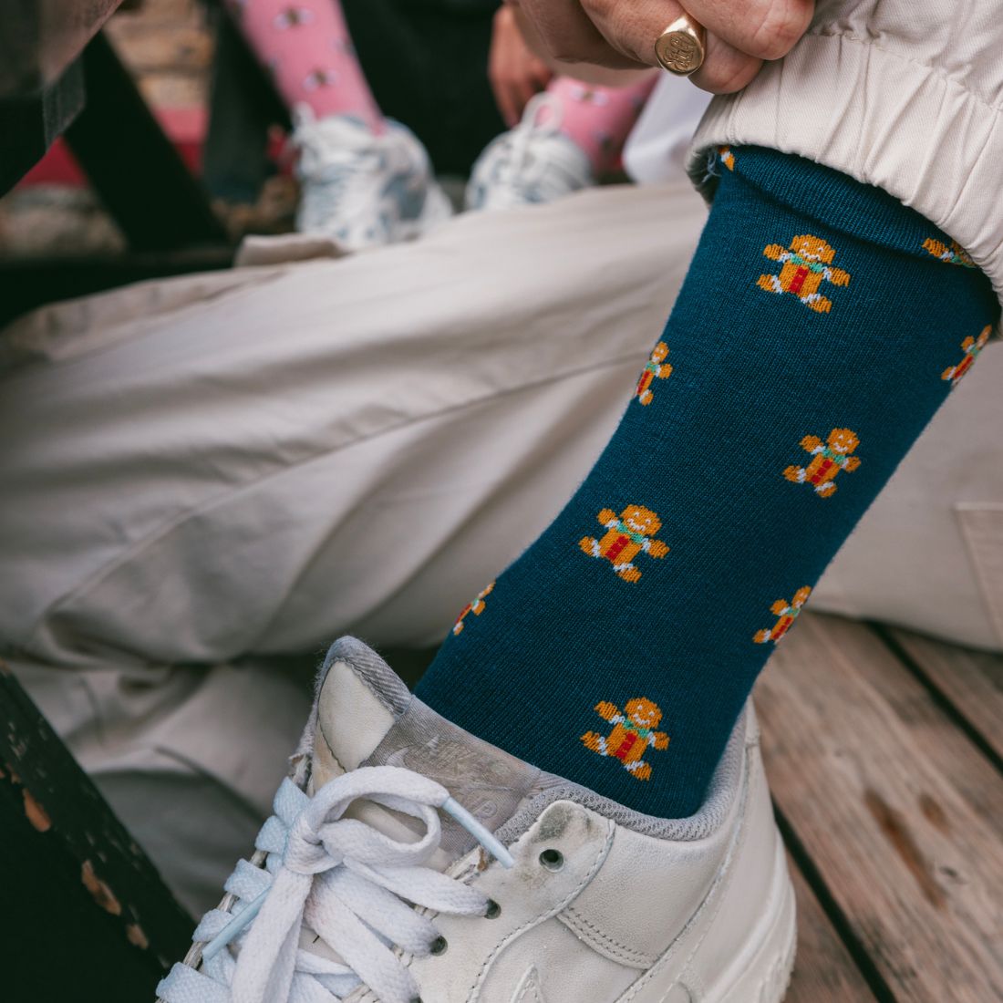 Gingerbread Men Bamboo-Blend Socks