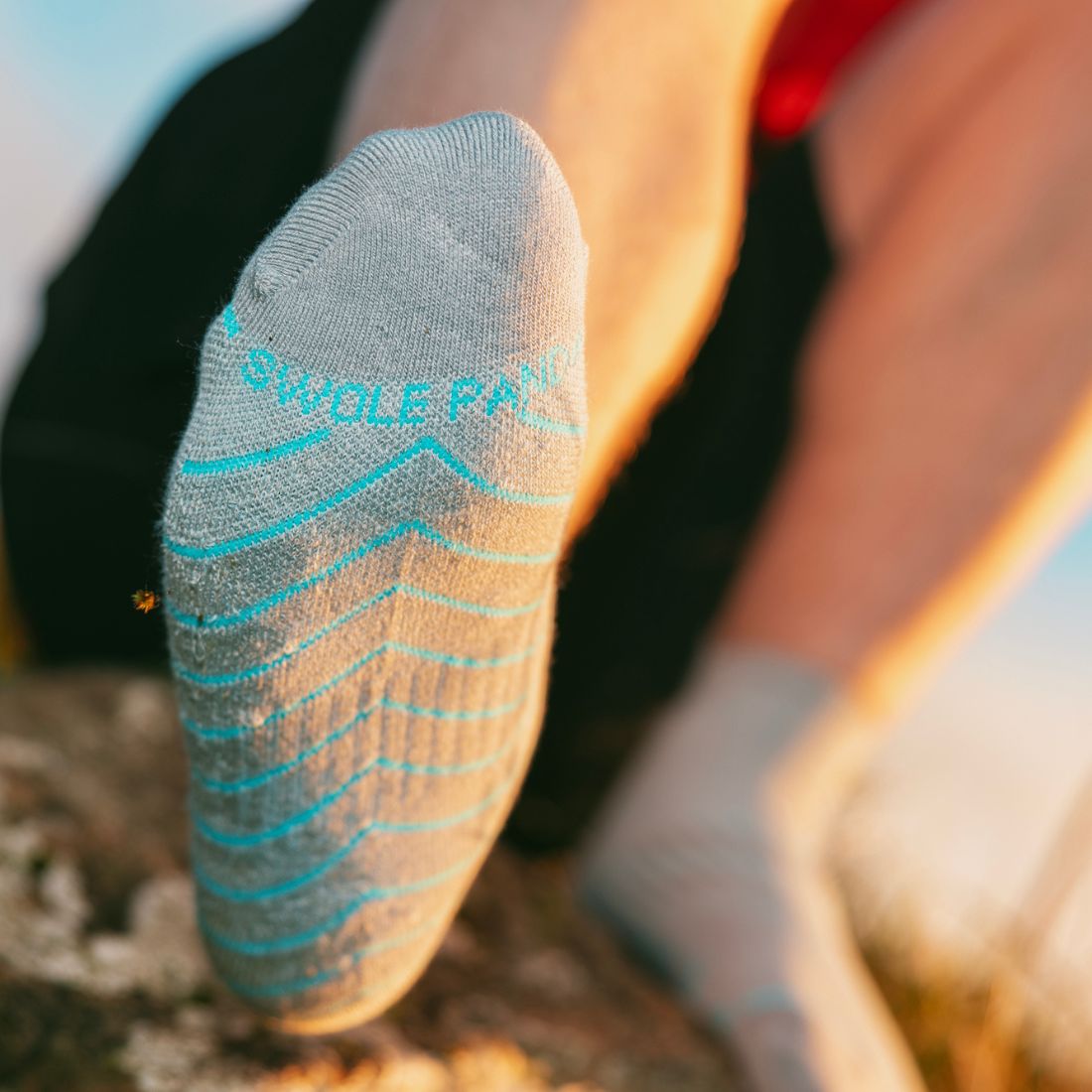 Grey Bamboo-Blend Performance Trainer Socks