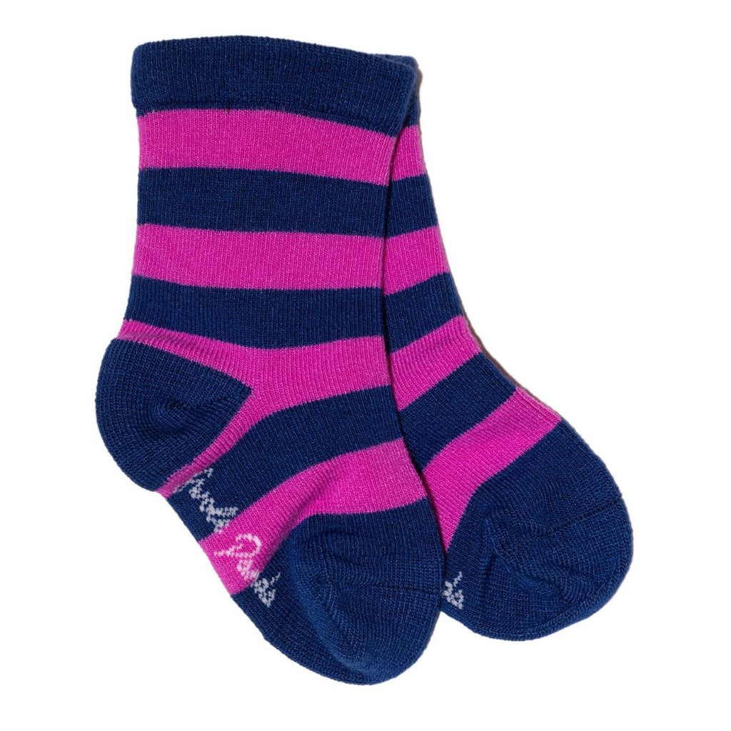 Children's Pink Stripe Bamboo-Blend Socks