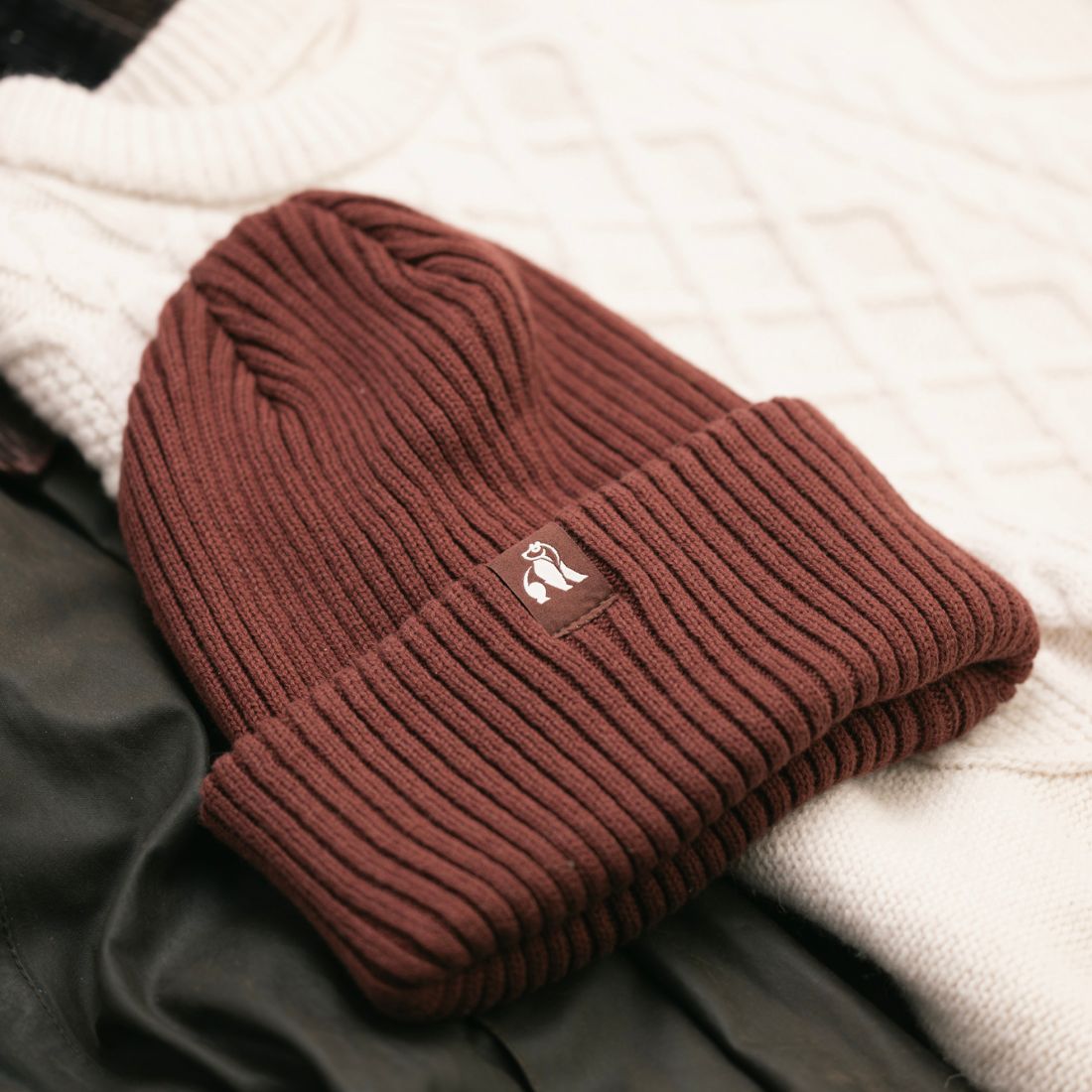 Burgundy Organic Cotton Beanie