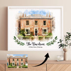 Personalised Watercolour House Portrait