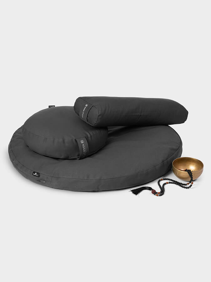 Yoga Studio EU Round Organic Zabuton Meditation Cushion Kit, Zafu & Pranayama