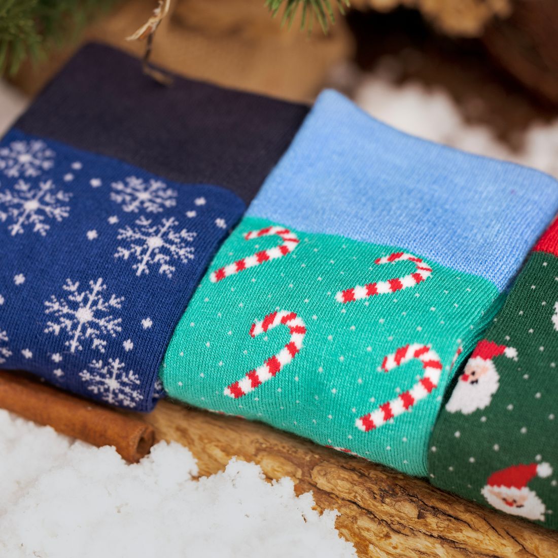 Candy Cane Bamboo-Blend Socks