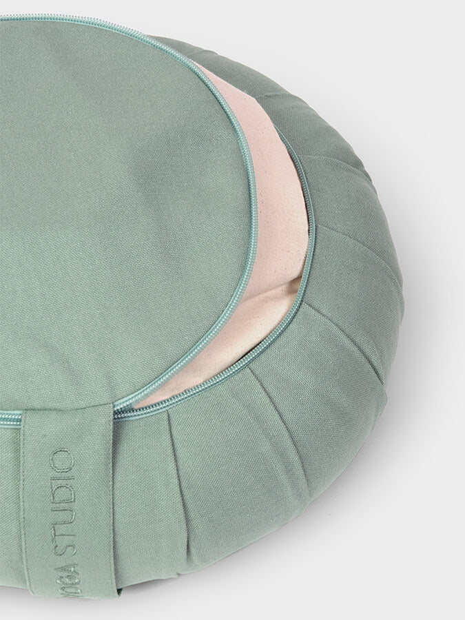 Yoga Studio GOTS Organic Cotton Round Lotus Zafu Buckwheat Cushion