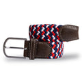 Blue & Red & White Zigzag Recycled Woven Belt