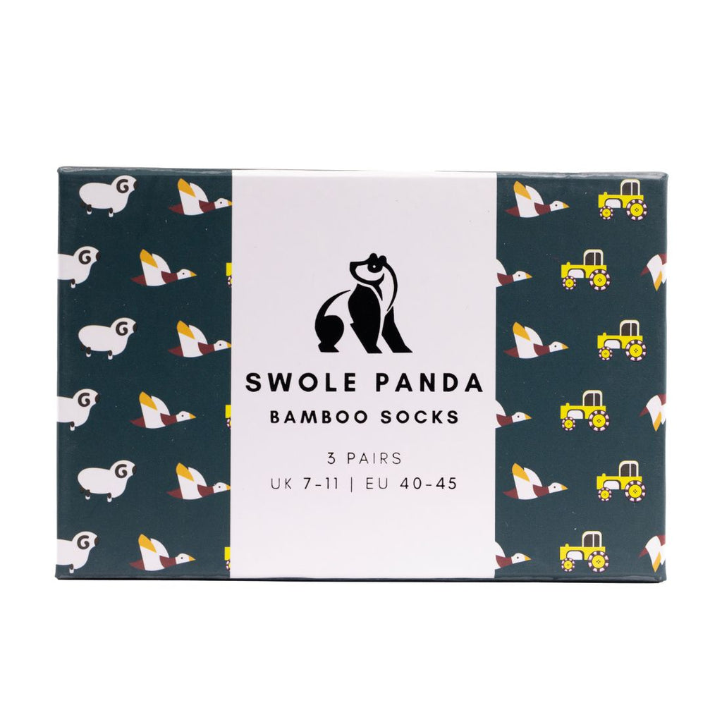 Farm Bamboo-Blend Sock Gift Box, 3 Pairs