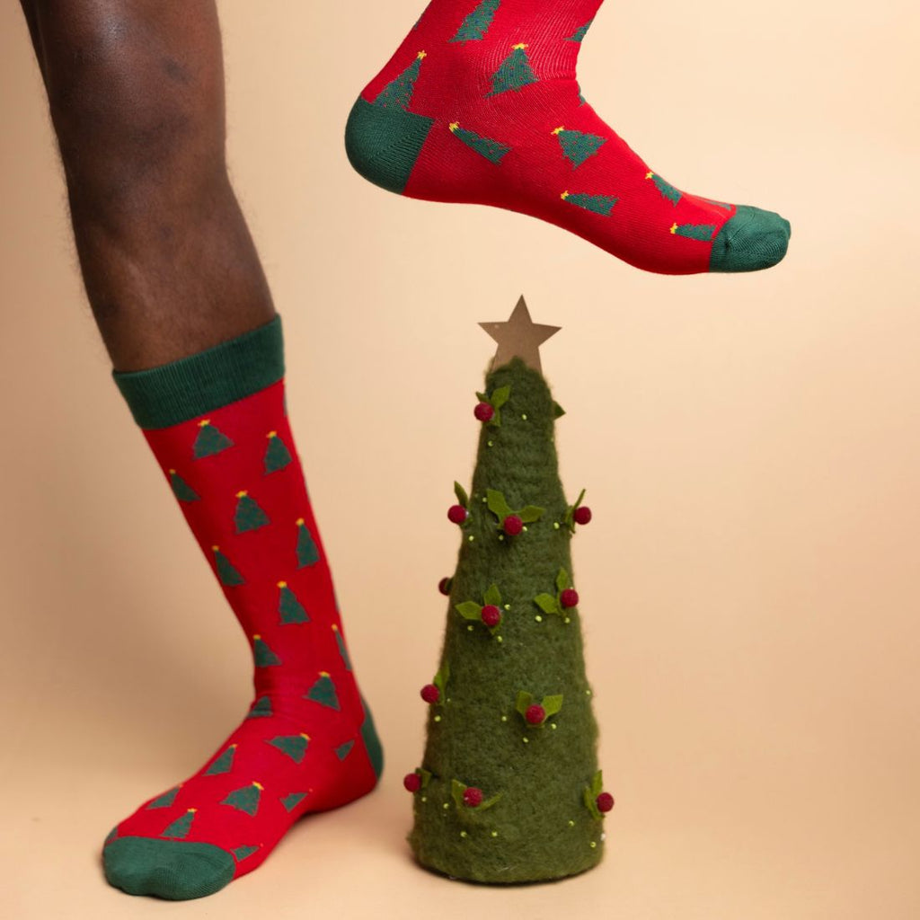 Christmas Tree Bamboo-Blend Socks