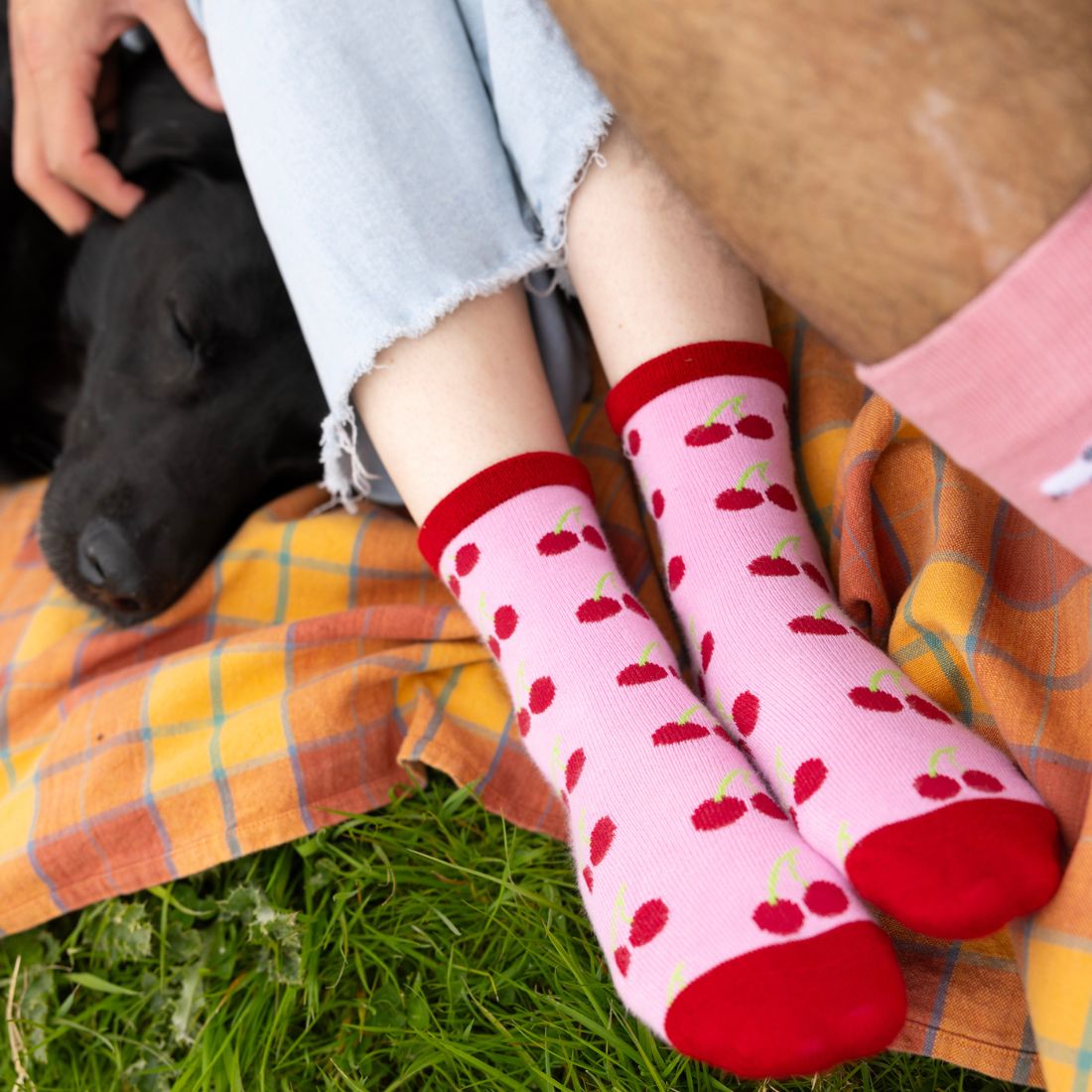 Cherry Bamboo-Blend Socks