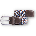 Navy & Grey & Brown Zigzag Recycled Woven Belt