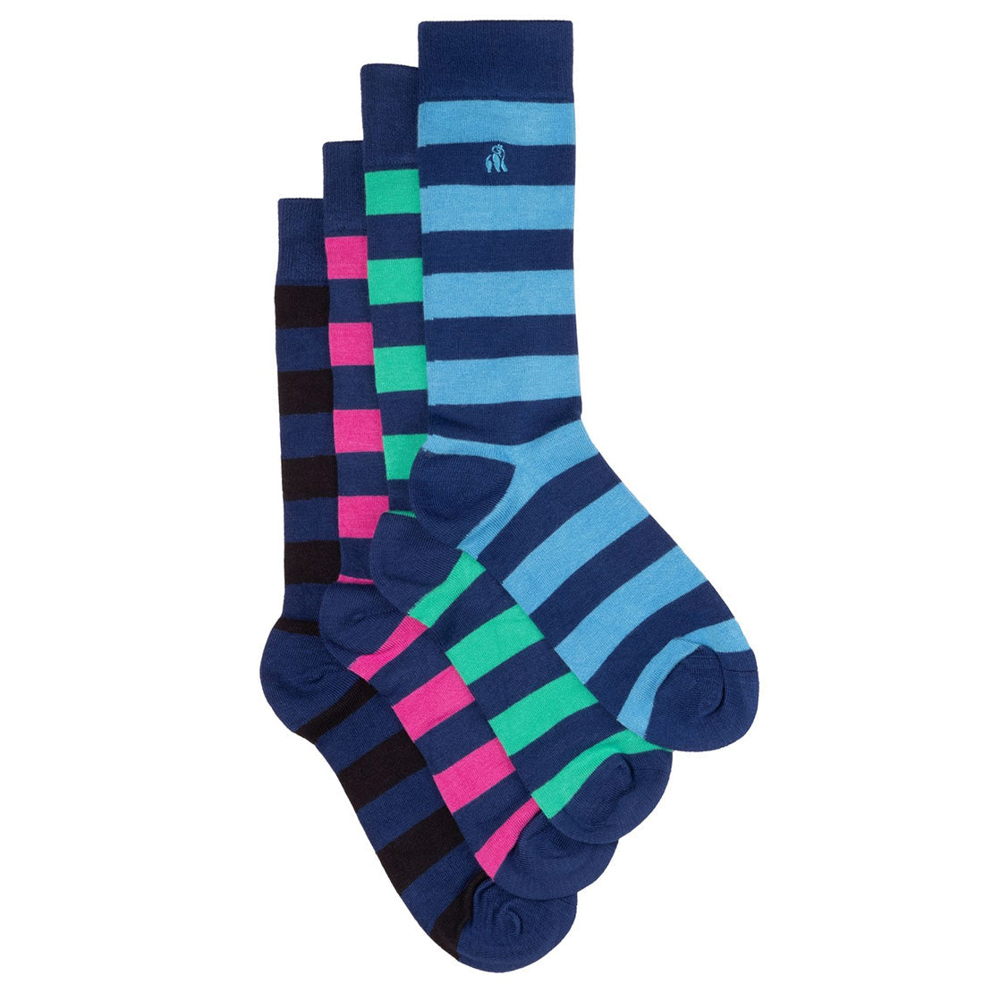 Striped Bamboo-Blend Sock Bundle, 4 Pairs