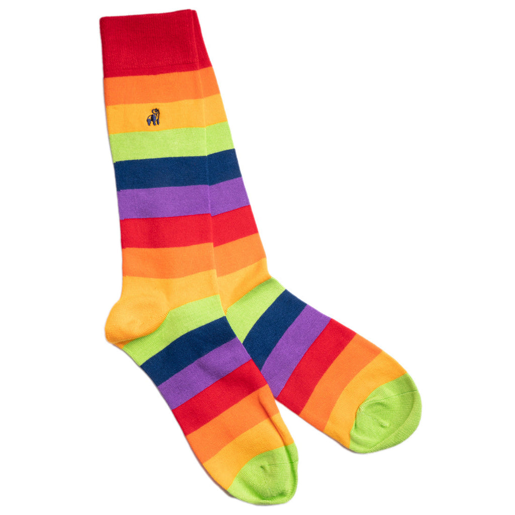 Narrow Stripe Bamboo-Blend Sock Bundle, 4 Pairs