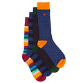 Spots & Stripes Comfort Cuff Bamboo-Blend Sock Bundle, 4 Pairs