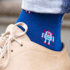 Robot Matching Bamboo-Blend Sock Set, Adult & Child
