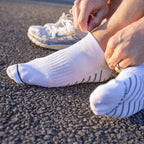 White Bamboo-Blend Performance Trainer Socks