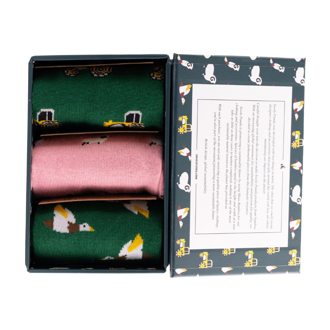 Farm Bamboo-Blend Sock Gift Box, 3 Pairs