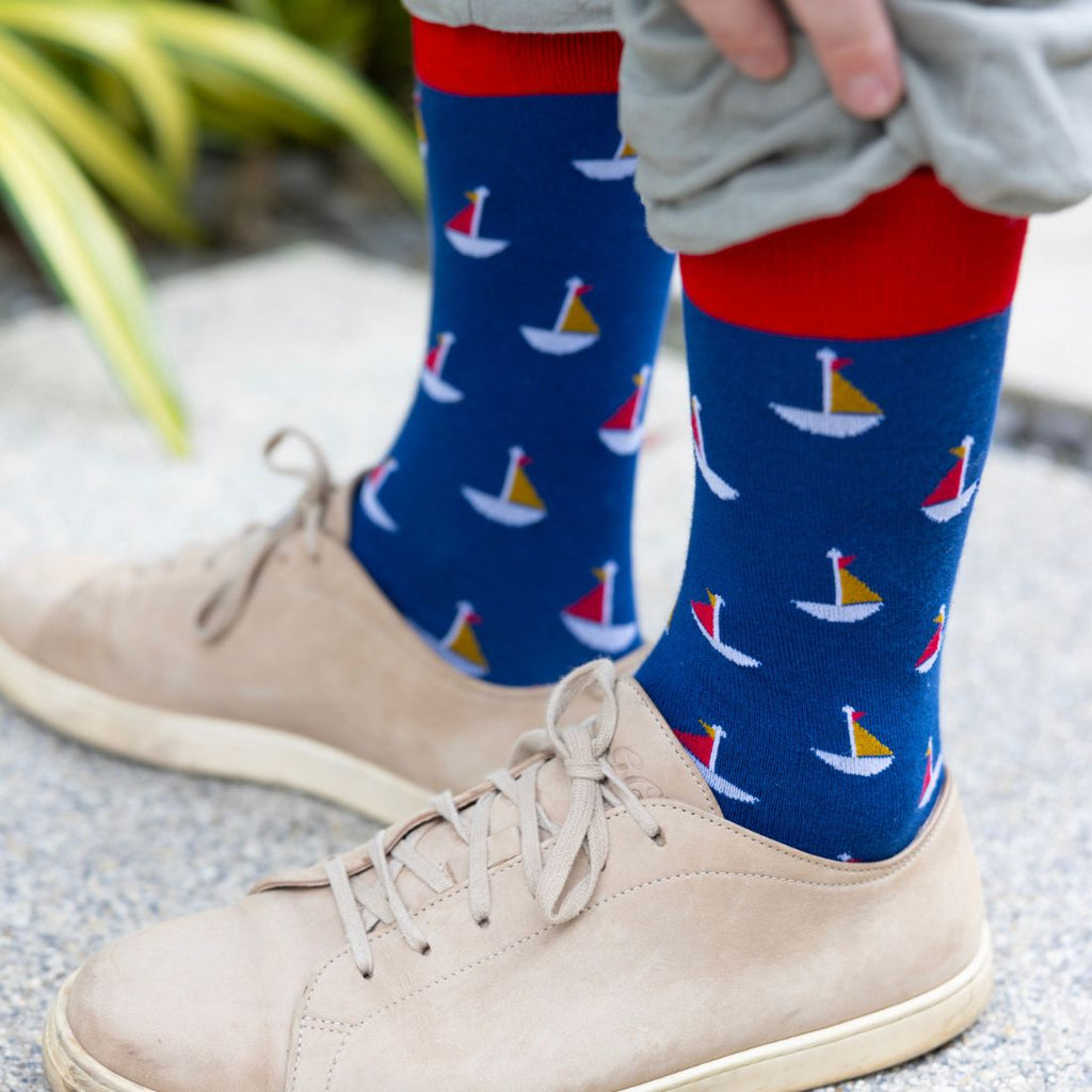 Sailing Boat Bamboo-Blend Socks