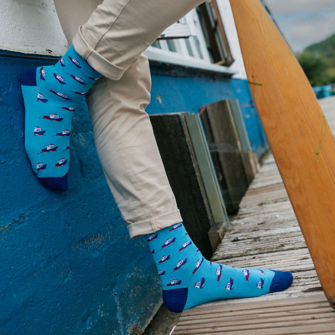 Motor Boat Bamboo-Blend Socks